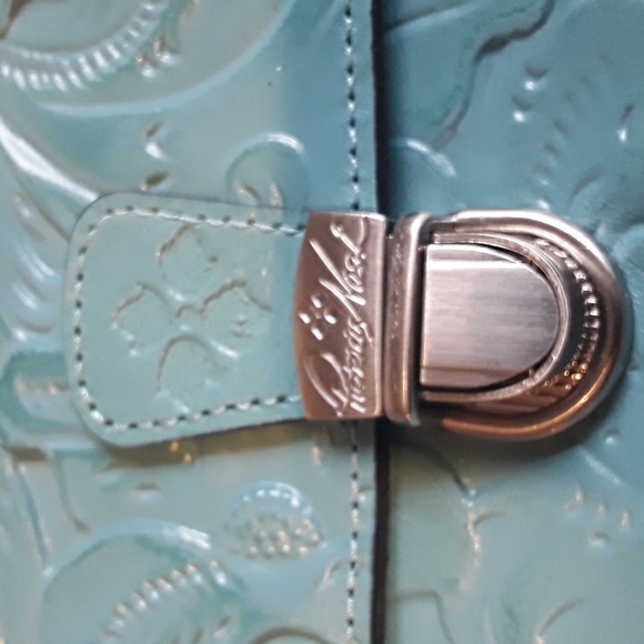 Patricia Nash turquoise leather purse 8” x 9” - Picture 4 of 6